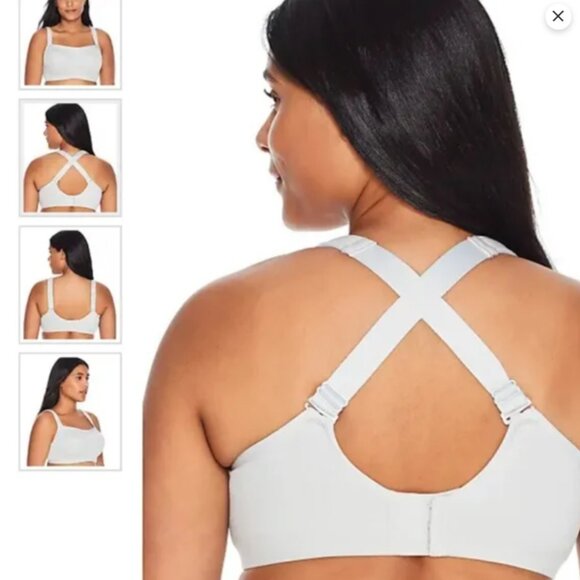 Le Mystere Hi Impact Underwire Sports Bra 36G Nude Full Bust Convertible Straps - Picture 8 of 8